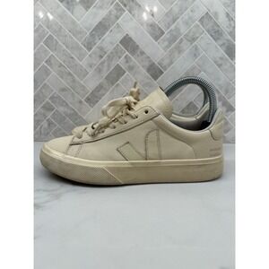VEJA Campo x Mansur Gavriel Sneakers Womens Size 6 Cream Leather Classic Lace Up